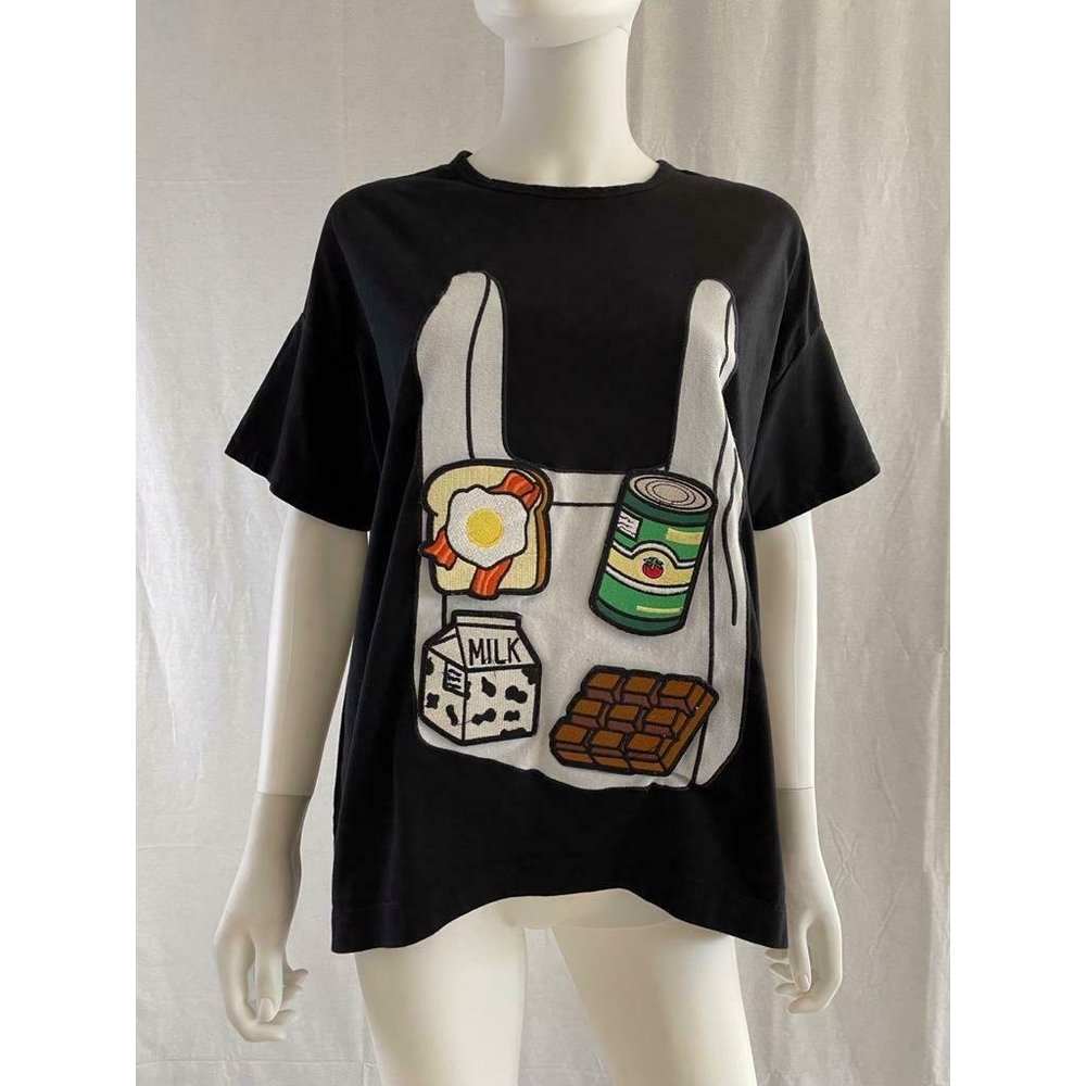 Zara Trafaluc Women's T-Shirt Short Sleeves Crew Neck Black Size S